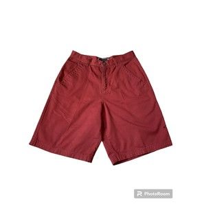 Oakley Vintage Red Shorts Flat Front Baggy Mens Size 32